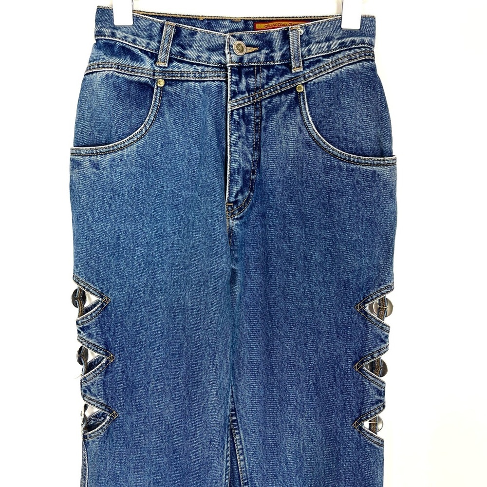 Vintage Lawman Western Cutout Bareback Jeans with large buttons